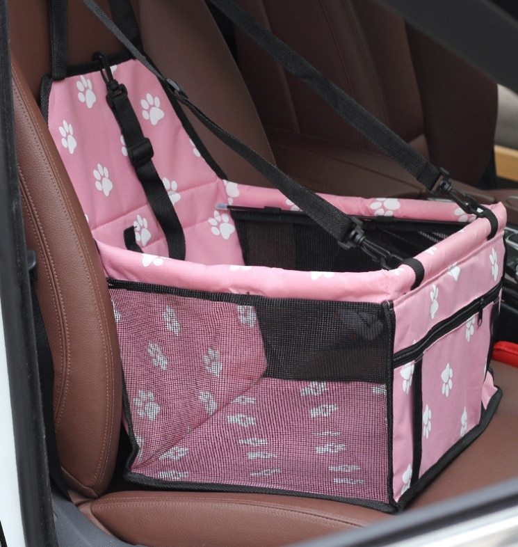 4D Pet Car Seat Mat – Travel Carrier with Safety Leash & Pocket – grooming kit