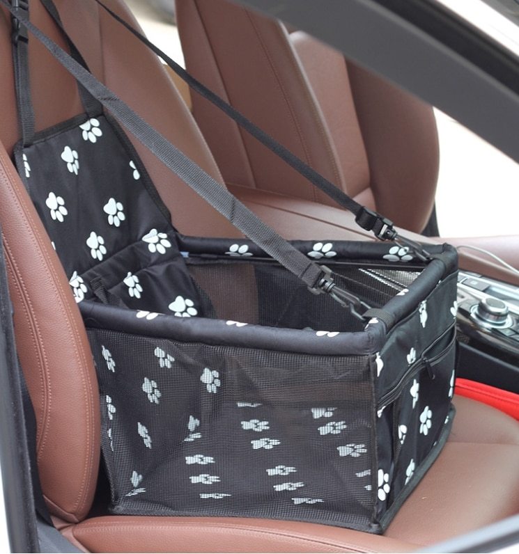 4D Pet Car Seat Mat – Travel Carrier with Safety Leash & Pocket – grooming kit