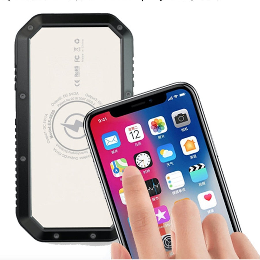 Eco-Friendly Wireless Power Bank – 4-Port, Fast Charging, Compact 178mm Design