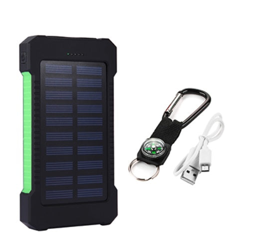 8000mAh Solar Power Bank with LED Light & Compass – Waterproof Outdoor Charger – car-accessory