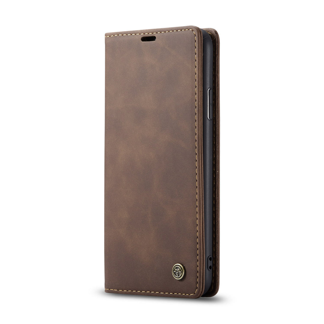 Caseme Vintage Flip Wallet iPhone Case – Soft Leather Cover with Card Holder