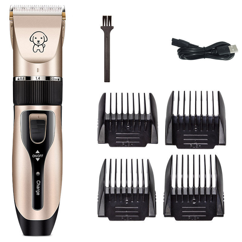 Rechargeable Pet Hair Clipper – Low Noise, Ceramic Blade, 90min Runtime