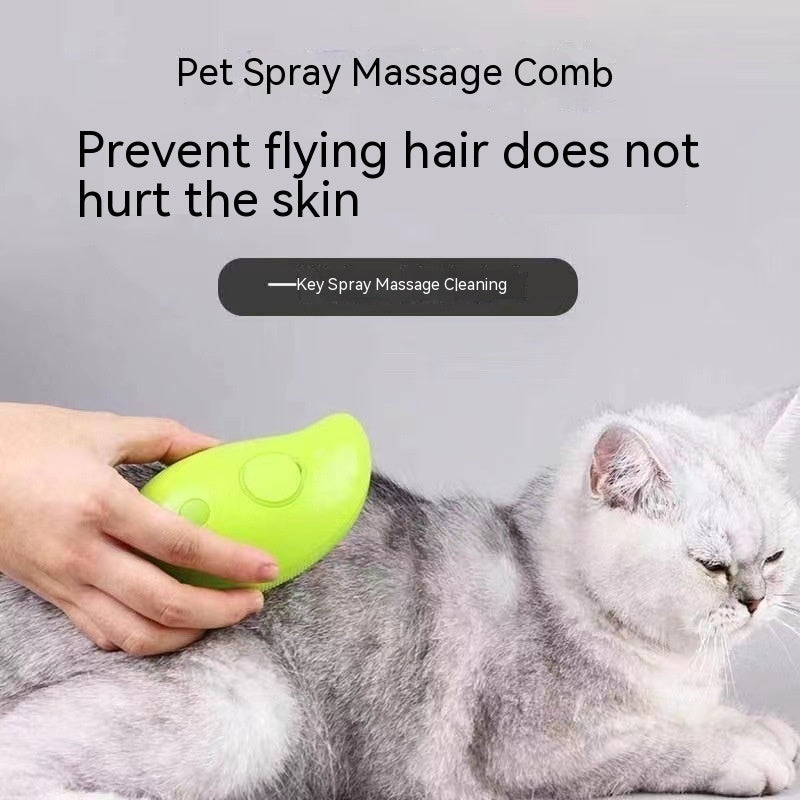 Modern Plastic Pet Brush – Compact & Gentle Grooming for Cats & Dogs