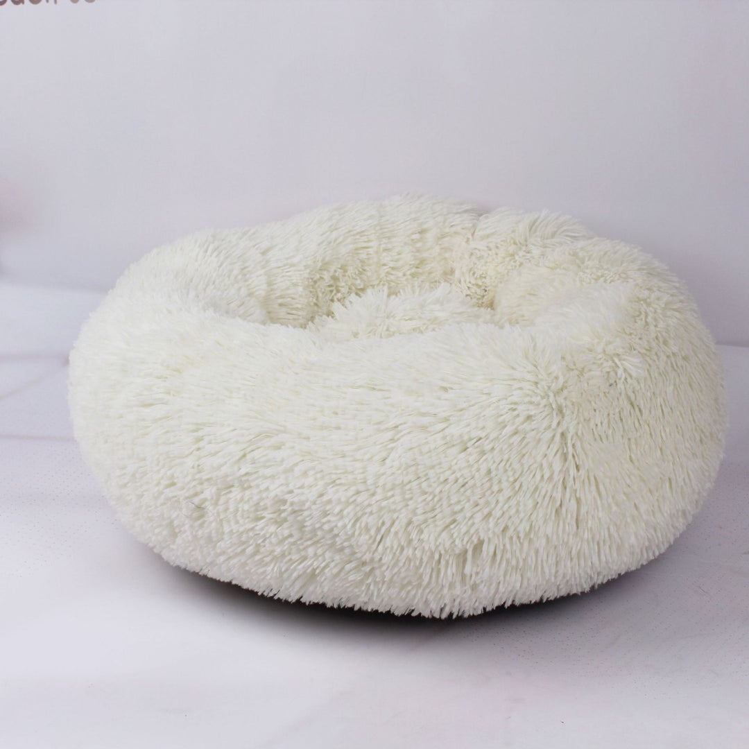 Plush Donut Pet Bed – Calming Nest for Dogs & Cats in 13 Colors