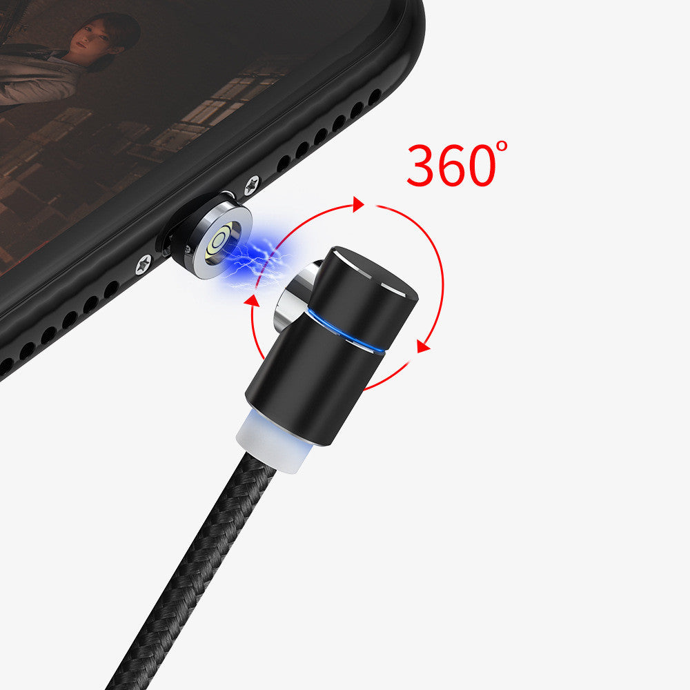 360° Magnetic Charging Cable – Fast Charge with LED for iPhone, Android & Type-C – car-accessory
