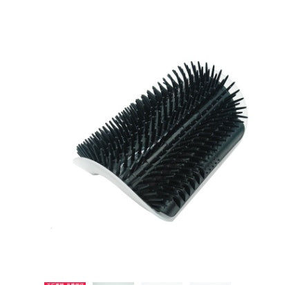 Wall-Mount Cat Self-Grooming Brush – Corner Scratcher & Massager with Catnip