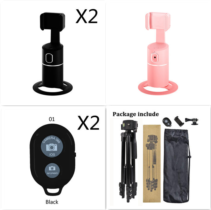 AI Face Tracking Phone Mount – 360° Auto-Tracking Stand for Live Streaming & Vlogging
