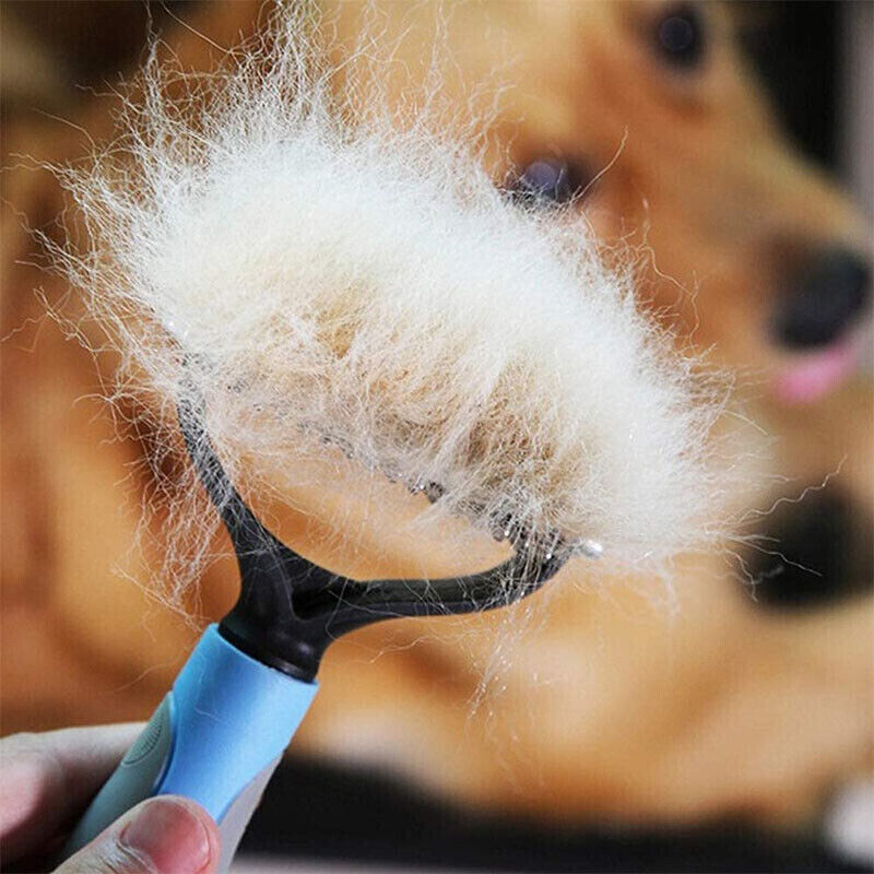 Dual-Sided Dematting & Deshedding Pet Comb – Undercoat Rake for Dogs & Cats