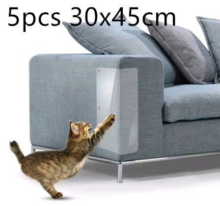 Transparent Anti-Scratch Sofa Protector – PVC Film for Cats & Pets