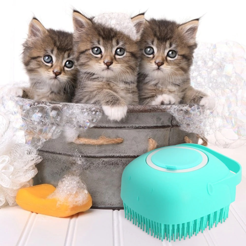 Silicone Scrubber with Built-In Soap Dispenser – 2-in-1 Body Brush & Massager