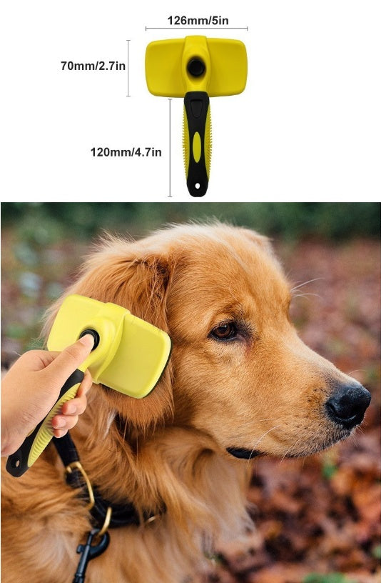 Self-Cleaning Pet Grooming Brush – Deshedding Tool for Dogs & Cats