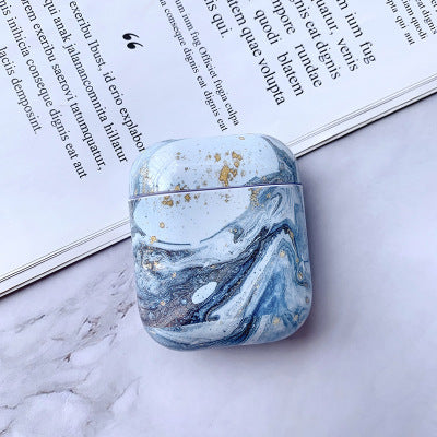 Luxury White Marble AirPods Case – Protective Cover for AirPods 1 & 2