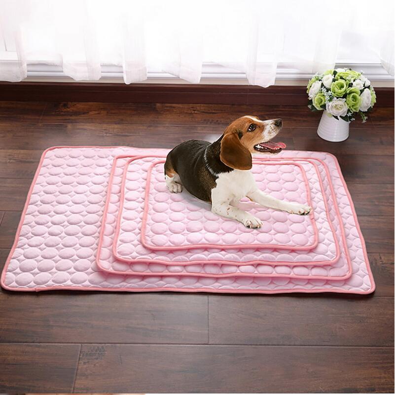 Ice Silk Pet Cooling Pad – Breathable Summer Mat for Dogs & Cats (No Water Needed)
