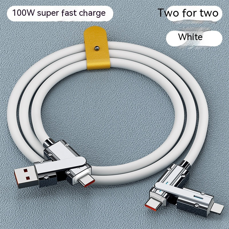 1m Zinc Alloy Fast Charging Cable – Dual Lightning & Type-C Compatibility – car-accessory