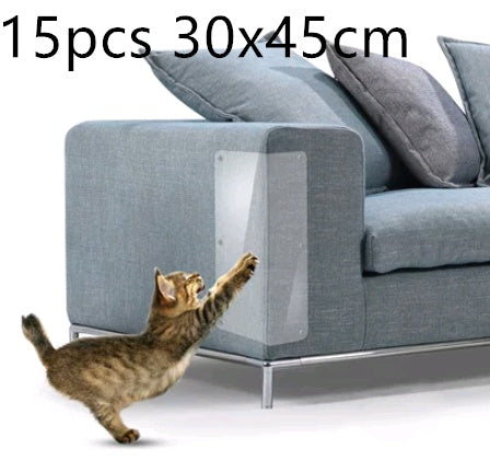 Transparent Anti-Scratch Sofa Protector – PVC Film for Cats & Pets