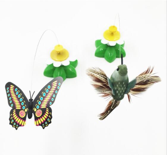 Electric Rotating Butterfly & Bird Cat Toy – Interactive 360° Motion Toy for Indoor Cats