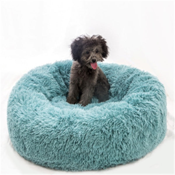 Fluffy Round Pet Bed – Plush Donut Bed for Dogs & Cats of All Sizes