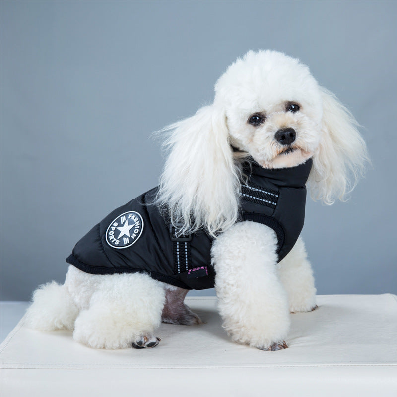 Waterproof Winter Dog Coat with Built-In Harness – Warm & Windproof