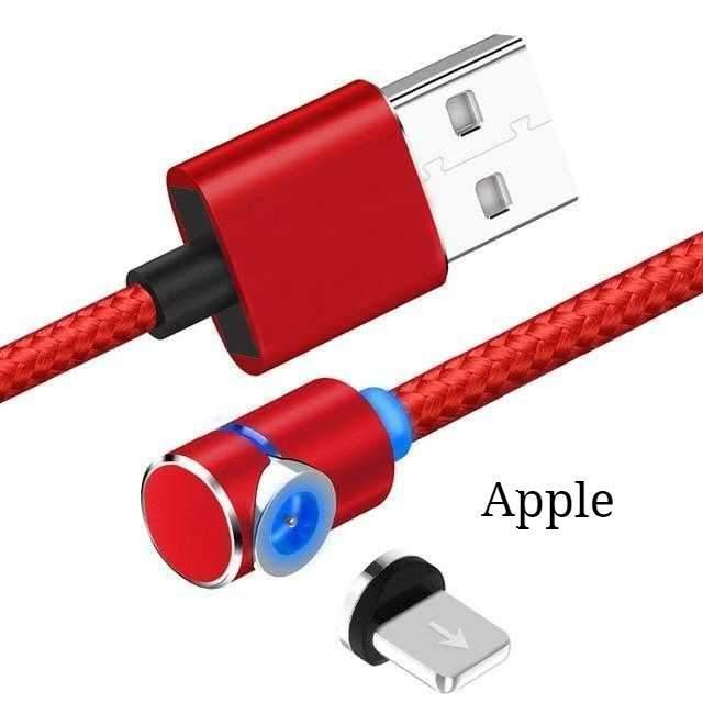 360° Magnetic Charging Cable – Fast Charge with LED for iPhone, Android & Type-C – car-accessory