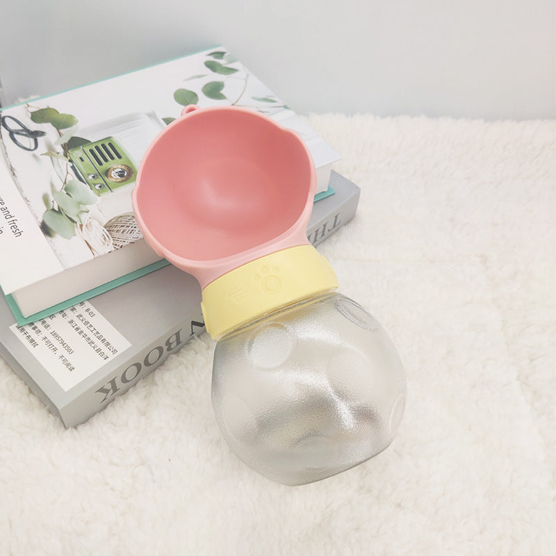 2-in-1 Portable Pet Water Bottle & Food Container – 380ml Travel Kettle – grooming kit