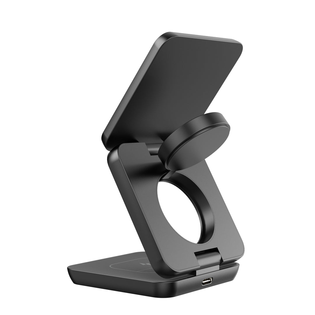 3-in-1 Foldable Magnetic Wireless Charger – Fast Qi Charging for Phone, AirPods & Smartwatch – car-accessory