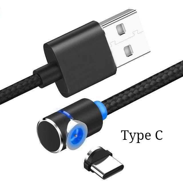 360° Magnetic Charging Cable – Fast Charge with LED for iPhone, Android & Type-C – car-accessory