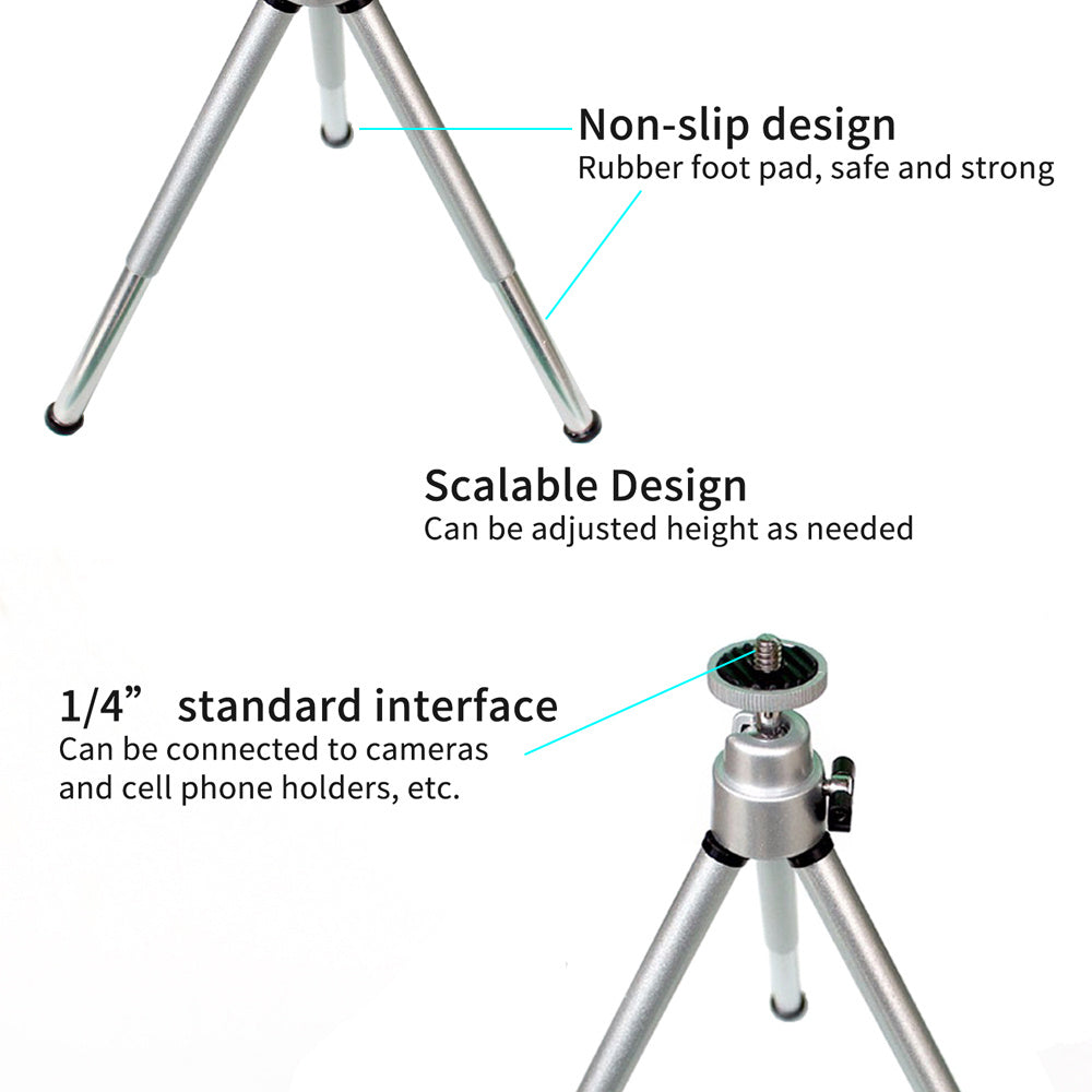 Mini Desktop Camera Tripod – Portable & Adjustable Travel Tripod with Ball Head