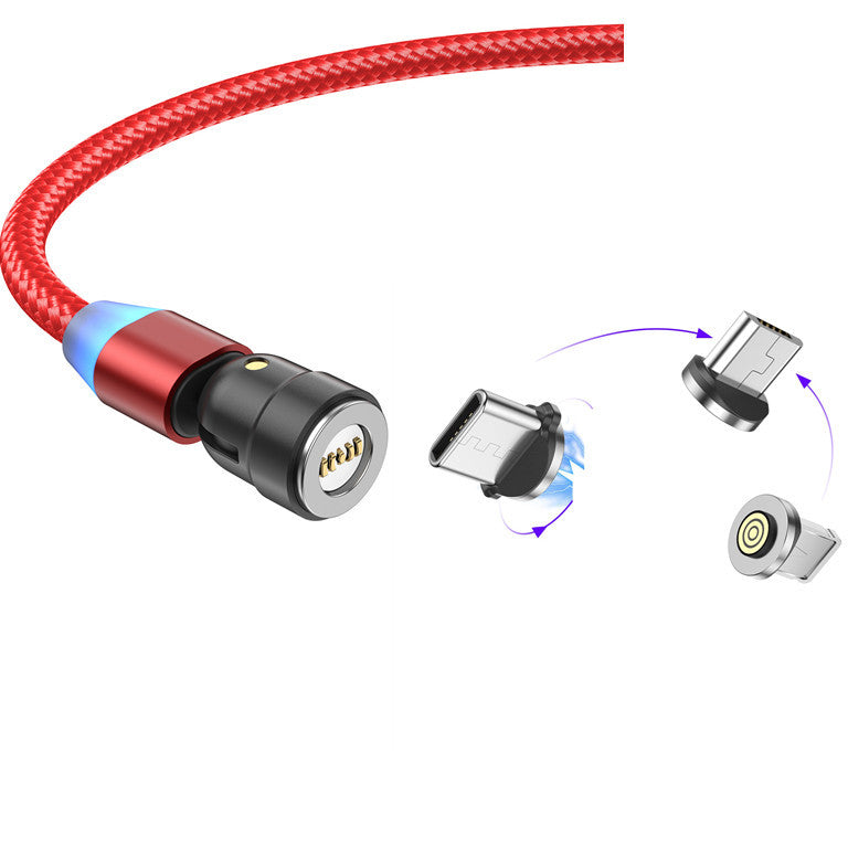3-in-1 Fast Charging Cable – USB + Lightning + Type-C with 3A Quick Charge Support – car-accessory