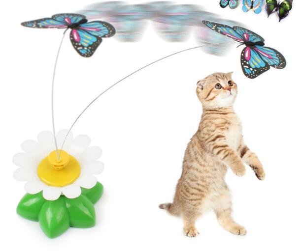 Electric Rotating Butterfly & Bird Cat Toy – Interactive 360° Motion Toy for Indoor Cats