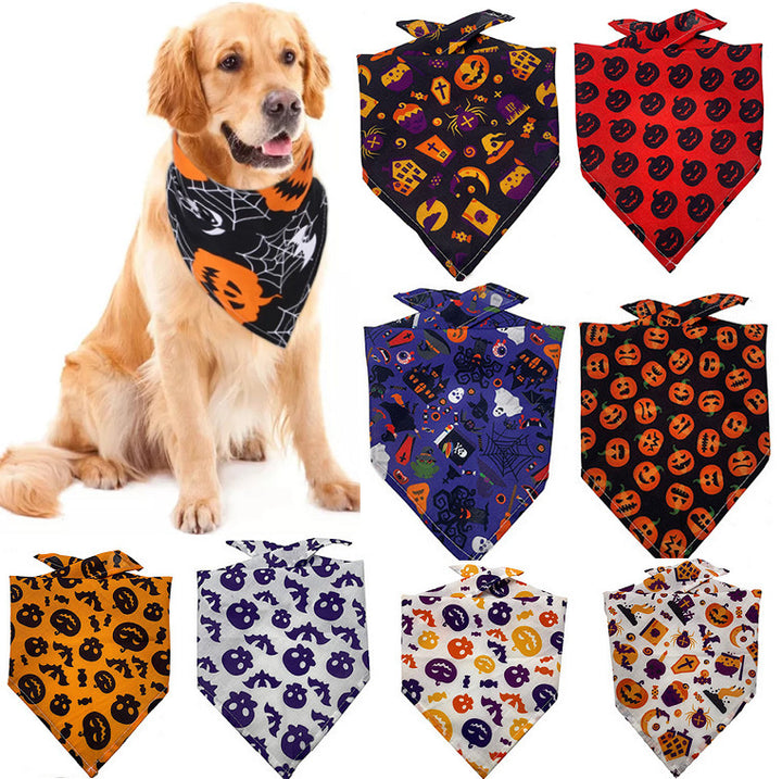 Tie-Dye Pet Bandana – Soft Polyester Dog & Cat Scarf – grooming kit