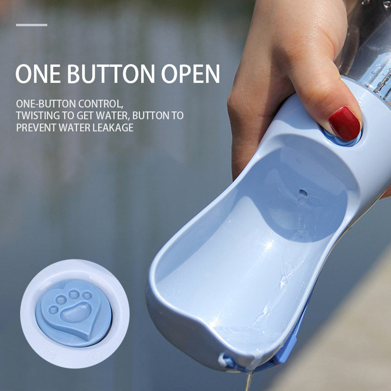 Portable Dog Water Bottle with Filter – Leakproof & BPA-Free Travel Cup