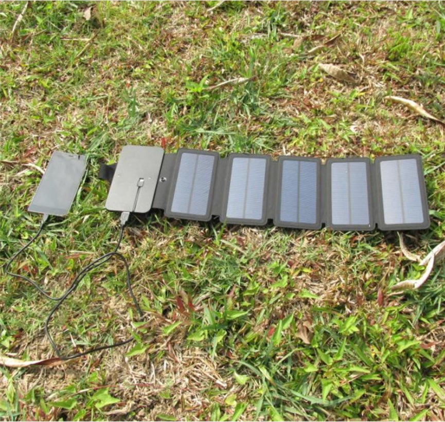 7W Folding Solar Charger – Portable USB Solar Panel for Camping & Emergency Use – power-bank