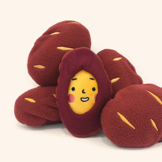 ZUI Sweet Potato Dog Puzzle Toy – Interactive Treat-Hiding Toy for Mental Stimulation – grooming kit