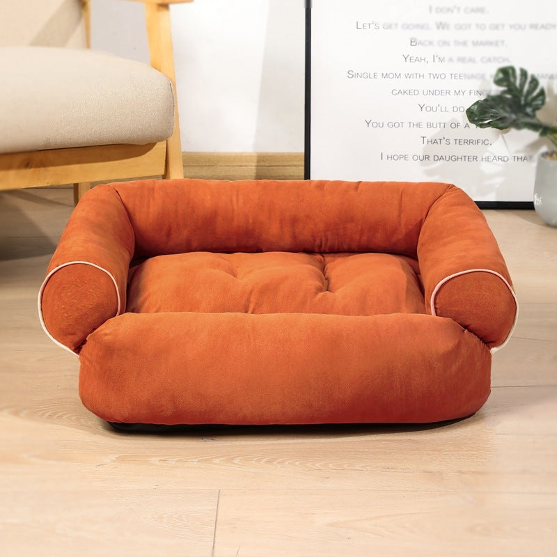 Plush Dog Sofa Bed – Orthopedic, Washable Comfort for Dogs & Cats of All Sizes