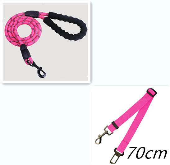 Heavy-Duty Reflective Dog Leash – Soft Foam Handle & Night Safety