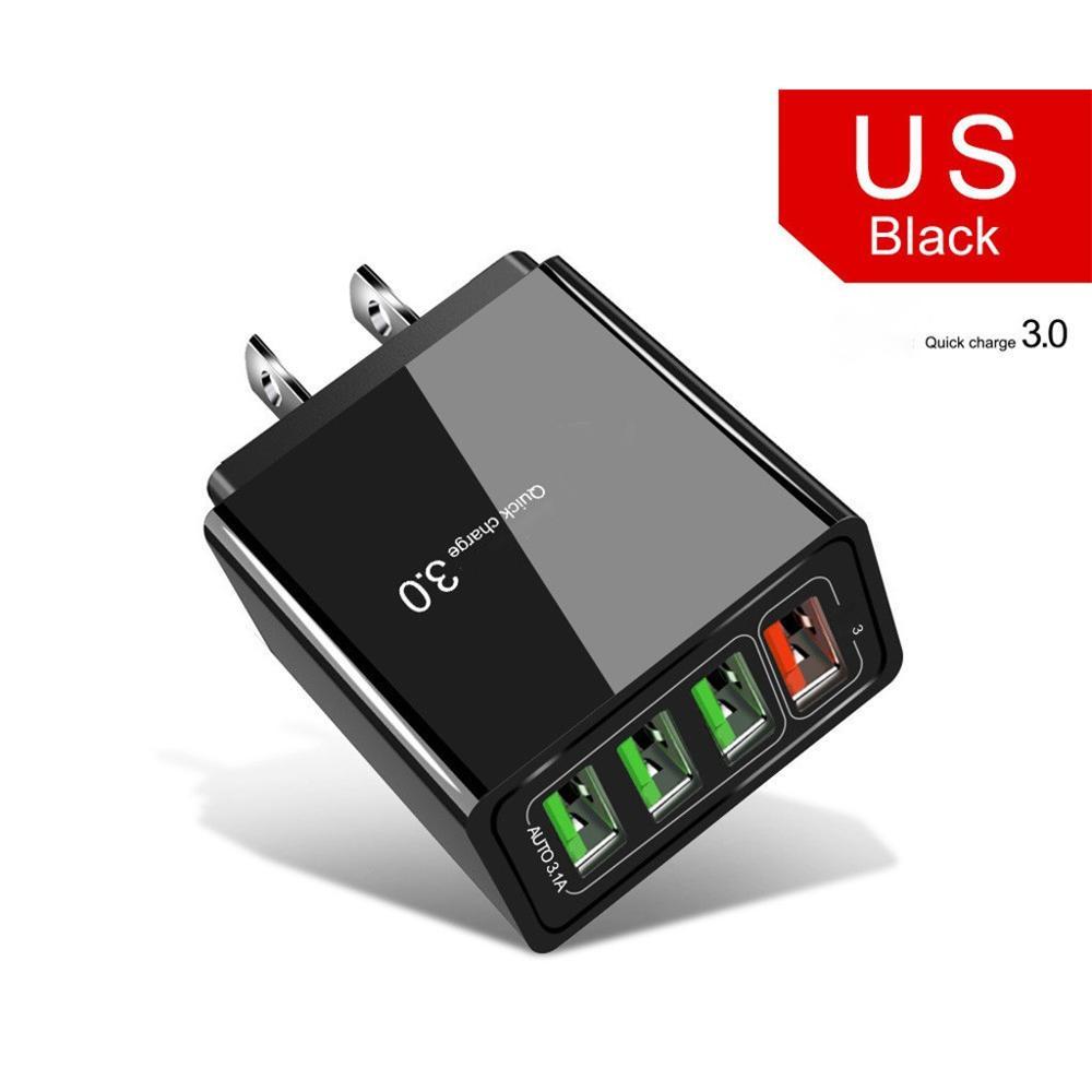 30W USB Wall Charger – 4-Port Fast Charging Station with Smart Chip – power-bank