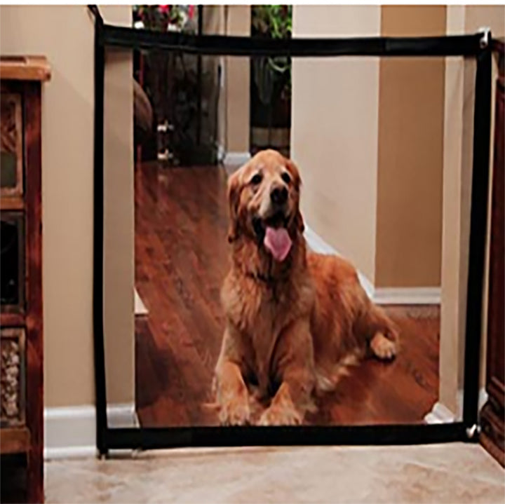 Magic Pet Safety Gate – Expandable Mesh Barrier for Doors, Stairs & Hallways – grooming kit