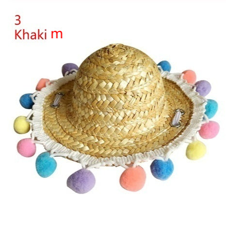Pet Sunglasses & Straw Hat Set – Summer Outfit for Cats & Small Dogs