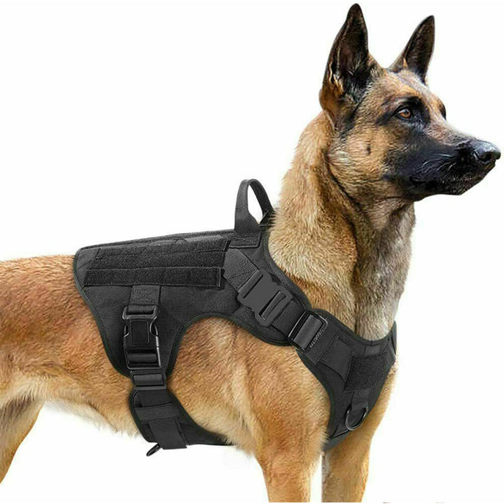 Tactical Dog Harness with Molle – Military-Grade No-Pull Vest – grooming kit