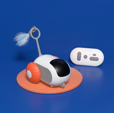 Crazy-Joy Remote Control Cat Toy Car – 2 Modes, Auto & Manual, Obstacle Avoidance