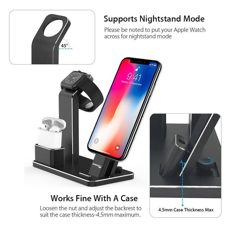 4-in-1 Wireless Charging Station – iPhone, Apple Watch, AirPods & USB Fast Charger – power-bank