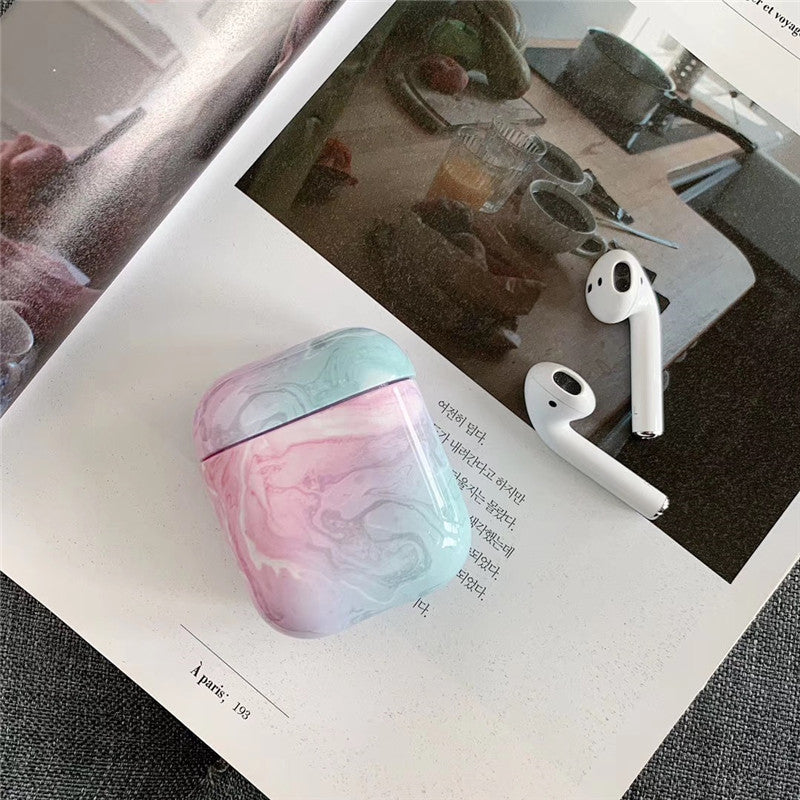 Luxury White Marble AirPods Case – Protective Cover for AirPods 1 & 2