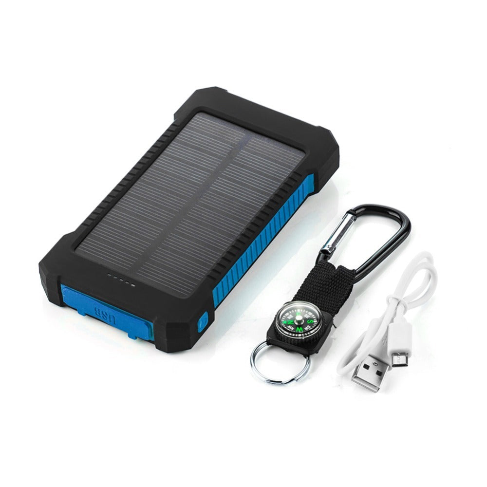 8000mAh Solar Power Bank with LED Light & Compass – Waterproof Outdoor Charger – car-accessory