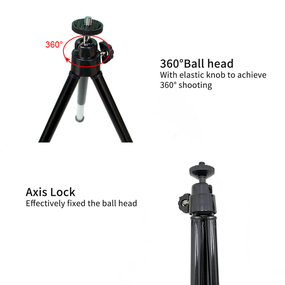 Mini Desktop Camera Tripod – Portable & Adjustable Travel Tripod with Ball Head