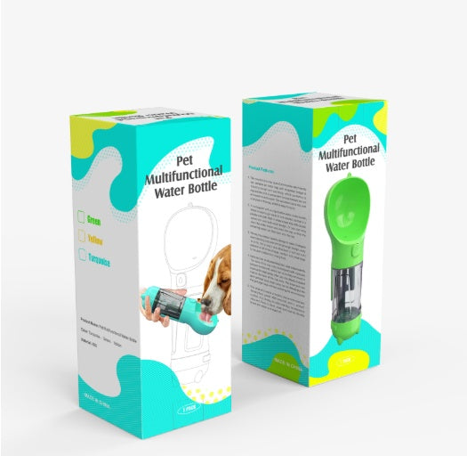 3-in-1 Pet Travel Mug – Water Bottle, Poop Scoop & Food Container – grooming kit