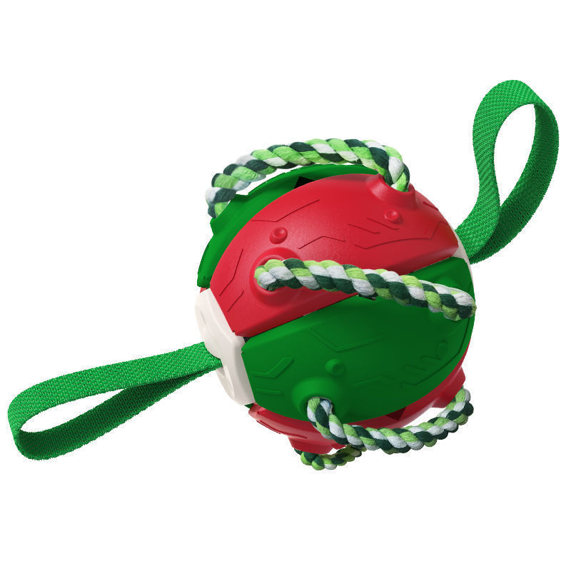 2-in-1 Transforming Frisbee Ball Toy for Dogs – Teething, Tug, Fetch & Water Play – grooming kit