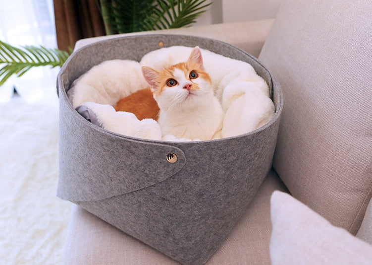 Windproof Cat House – Warm & Removable Nest for Indoor Winter Comfort
