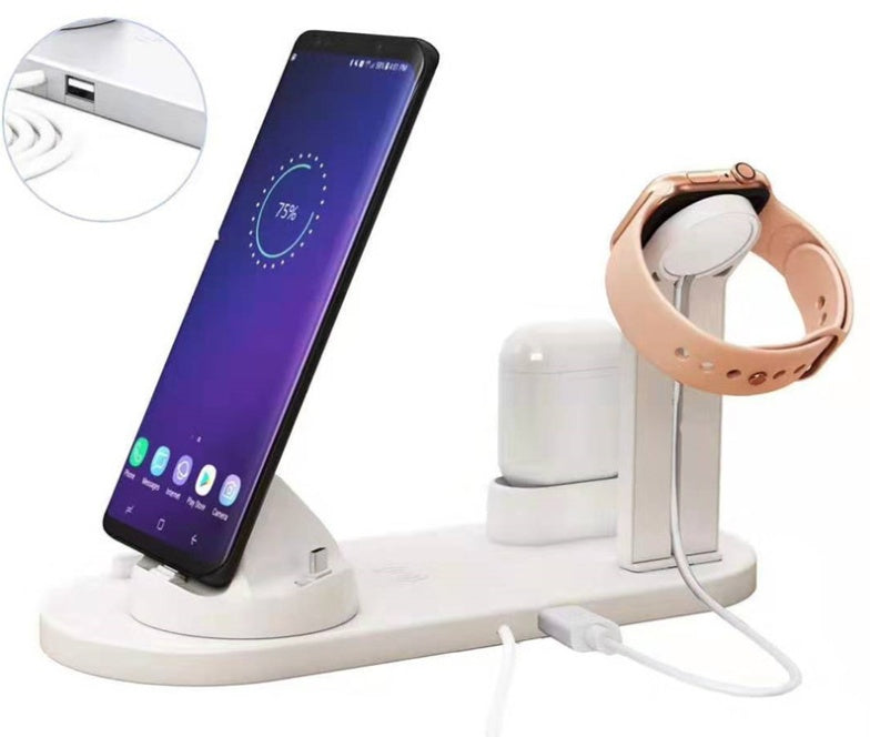 3-in-1 Wireless Charging Dock – Phone, Watch & Earbuds Stand – power-bank