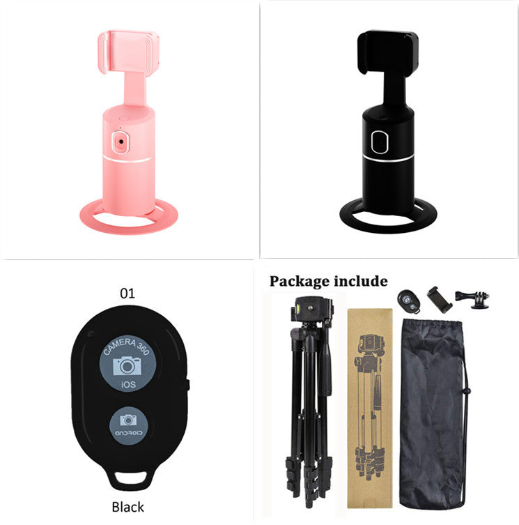 AI Face Tracking Phone Mount – 360° Auto-Tracking Stand for Live Streaming & Vlogging