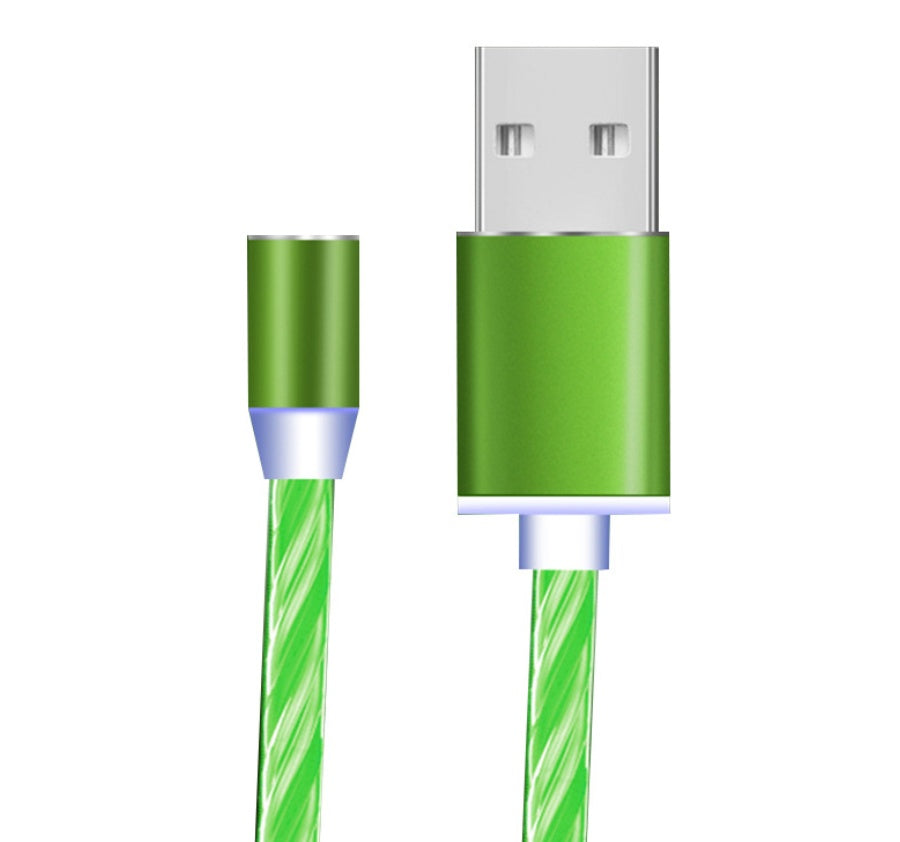 Circular Magnetic Charging Cable – LED Light, 2.1A Fast Charge for iPhone & Android